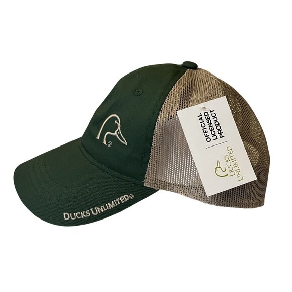 Ducks Unlimited Green & Brown Mesh NWT Hat Officially Licensed - Picture 1 of 8